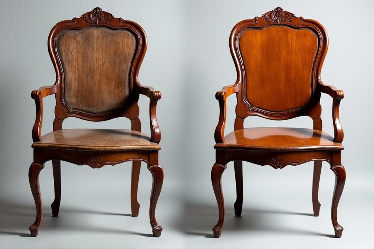 Restauratie van een antieke stoel