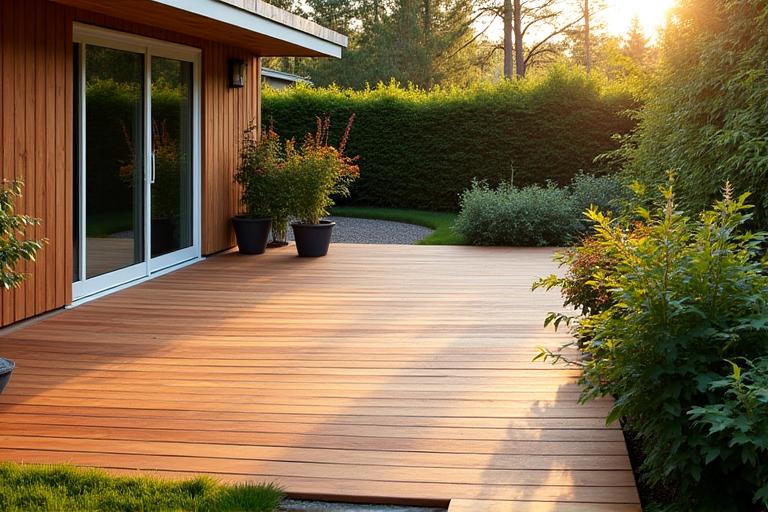 Maatwerk houten terrasvlonder van lariks